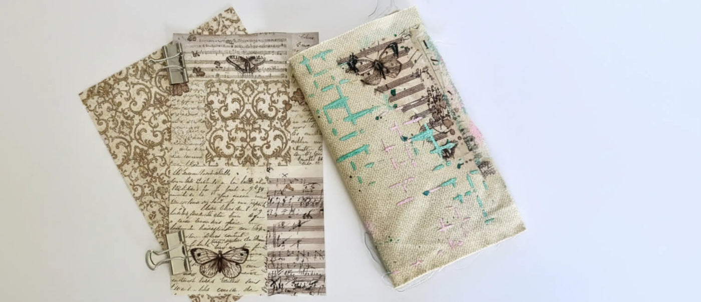 Tutorial Álbum en Tela con Decoupage