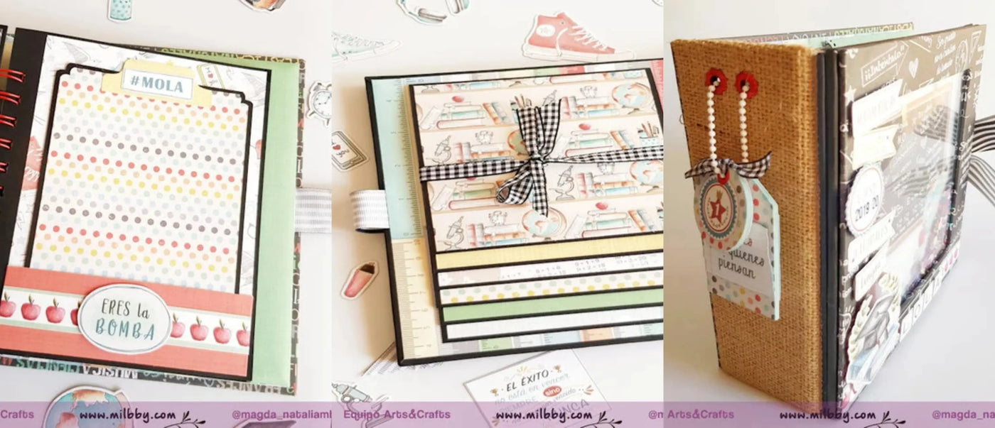 Tutorial Mini Album School la Vuelta al Cole del Scrapbooking