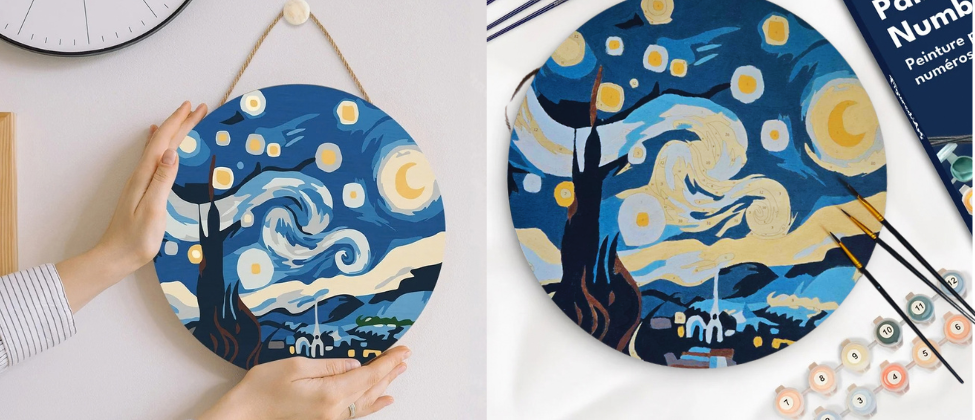 Cómo pintar por números paso a paso: la Noche Estrellada