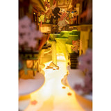 maqueta sujetalibros robotime falling sakura