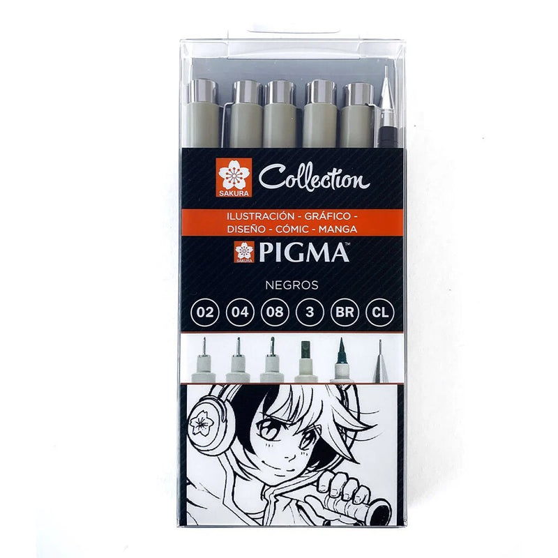 Set 6 Rotuladores Pigma Surtido Variado Sakura