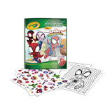 set de dibujos para colorear con pegatinas  spiderman crayola