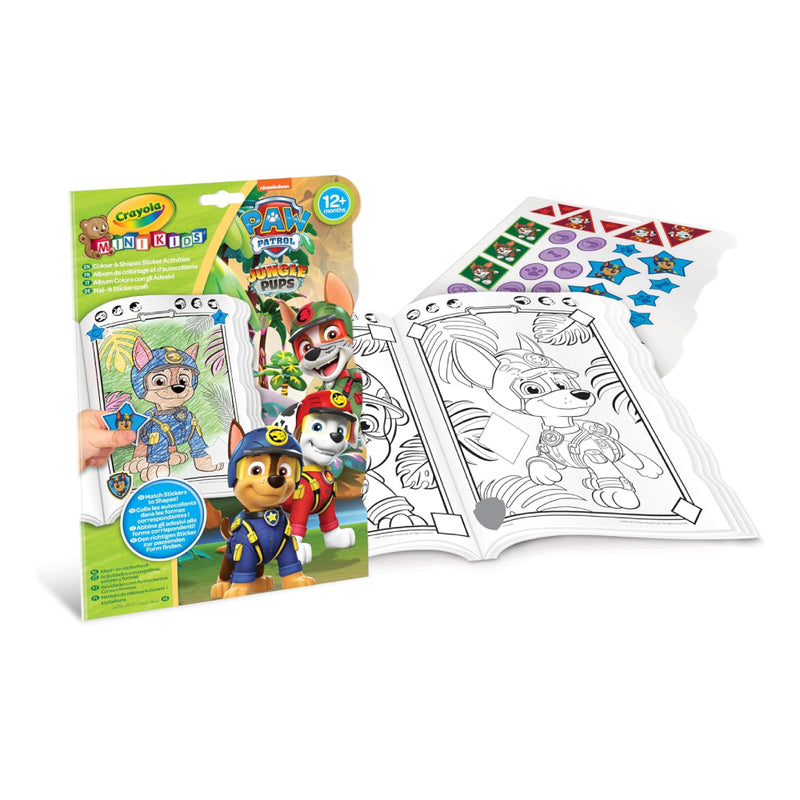 LIBRO COLOREAR + STICKERS PAW PATROL MK CRAYOLA