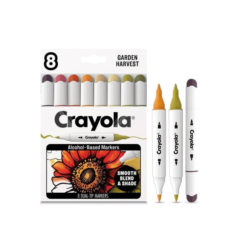 SET 8 ROTUL ALCOHOL DOBLE PUNTA BISEL CAMPO CRAYOLA