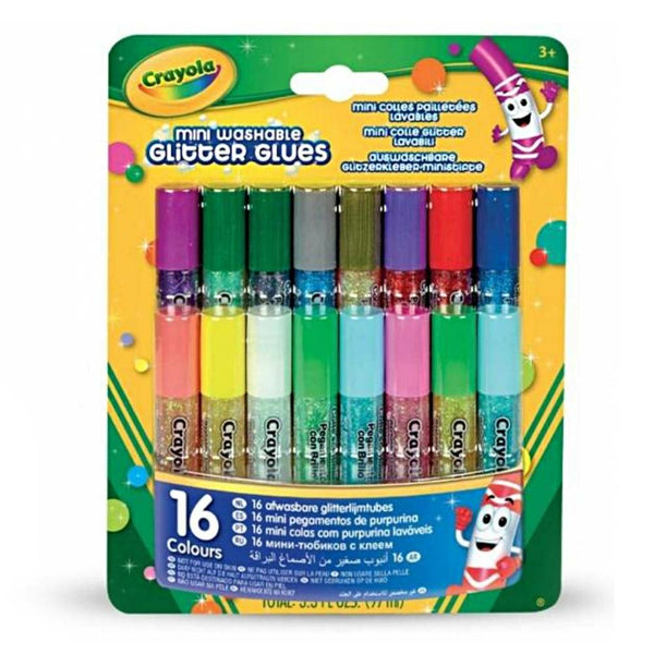 Set 16 Mini Pegamentos de Purpurina Lavables Crayola