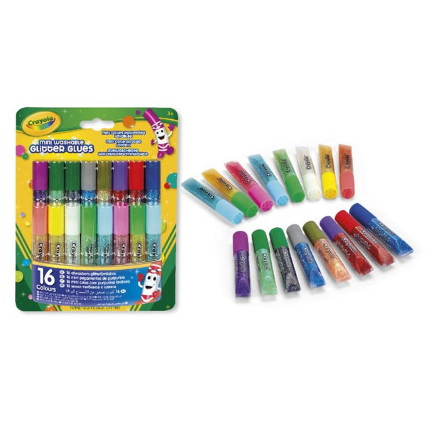 Set 16 Mini Pegamentos de Purpurina Lavables Crayola (1)