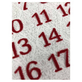 pegatinas calendario de adviento color rojo