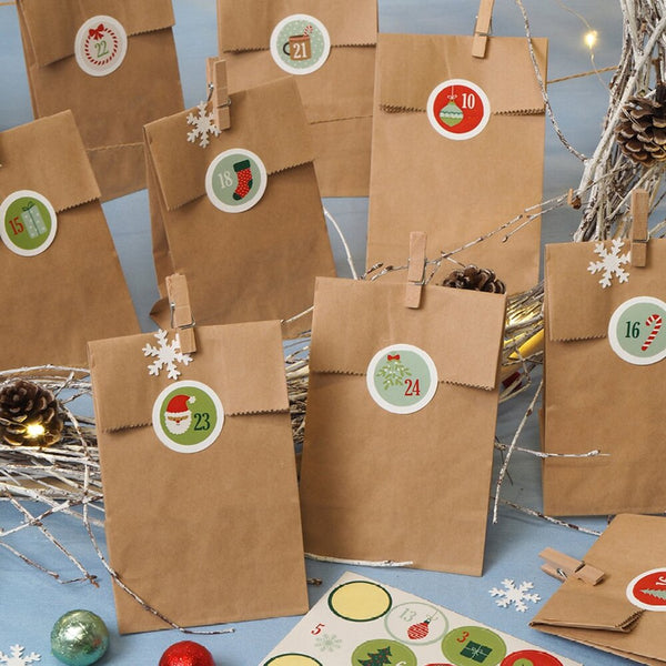 calendario de adviedno DIY con bolsas kraft artemio