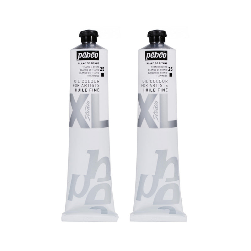 Pack 2 Tubos Óleo Fino XL 200 ml Blanco Titanio PEBEO