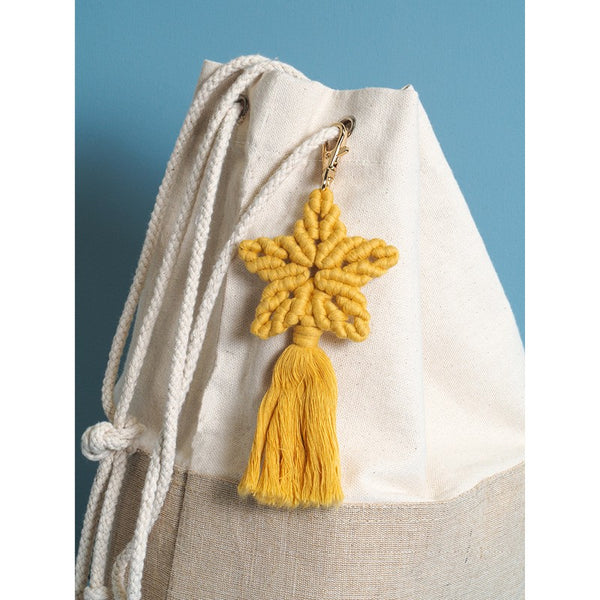 kit creativo para hacer 2 estrellas de macramé llavero personalizado