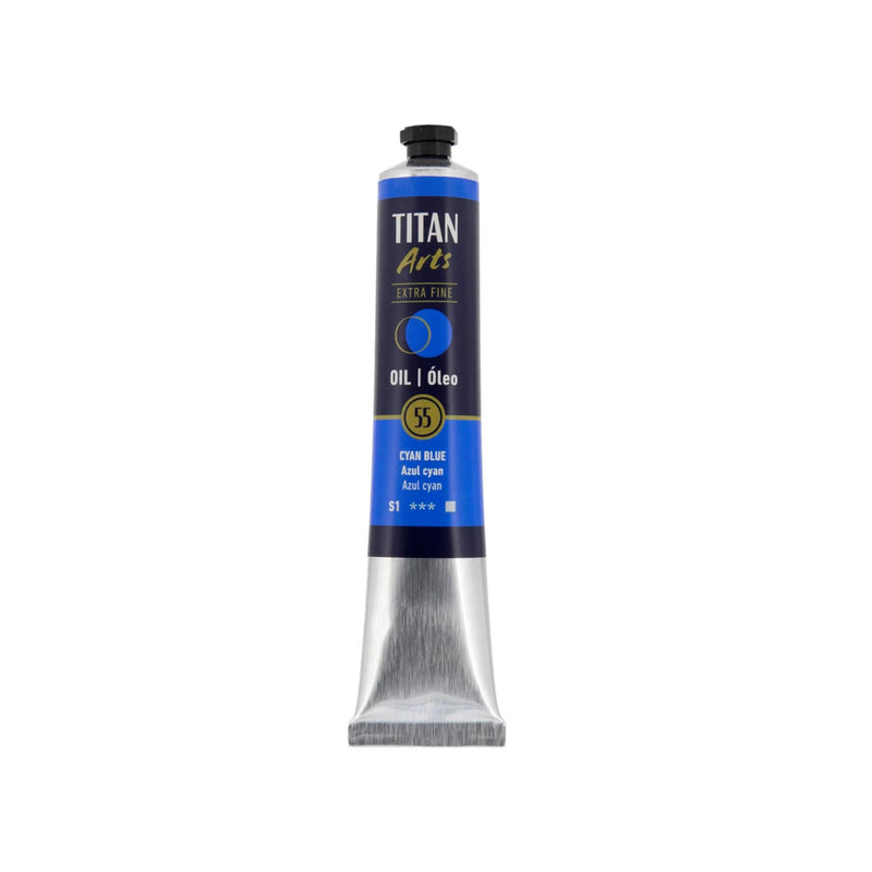 oleo titan extra fine 60 ml azul cyan