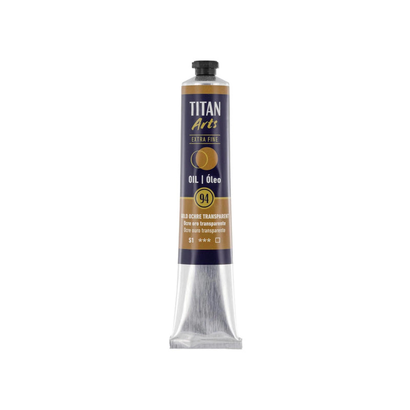 oleo titan extra fine 60 ml ocre oro transparente