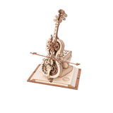Maqueta de madera Magic Cello Robotime ROKR con diseño de violonchelo mecánico