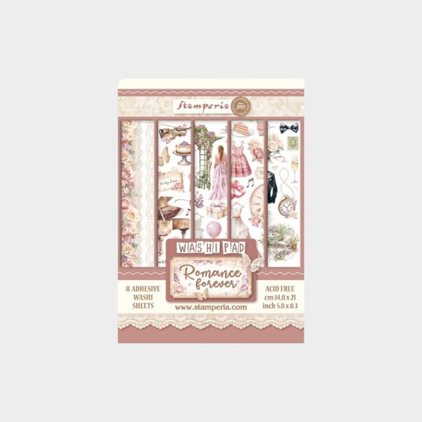Set 8 Hojas Stickers Romance Forever