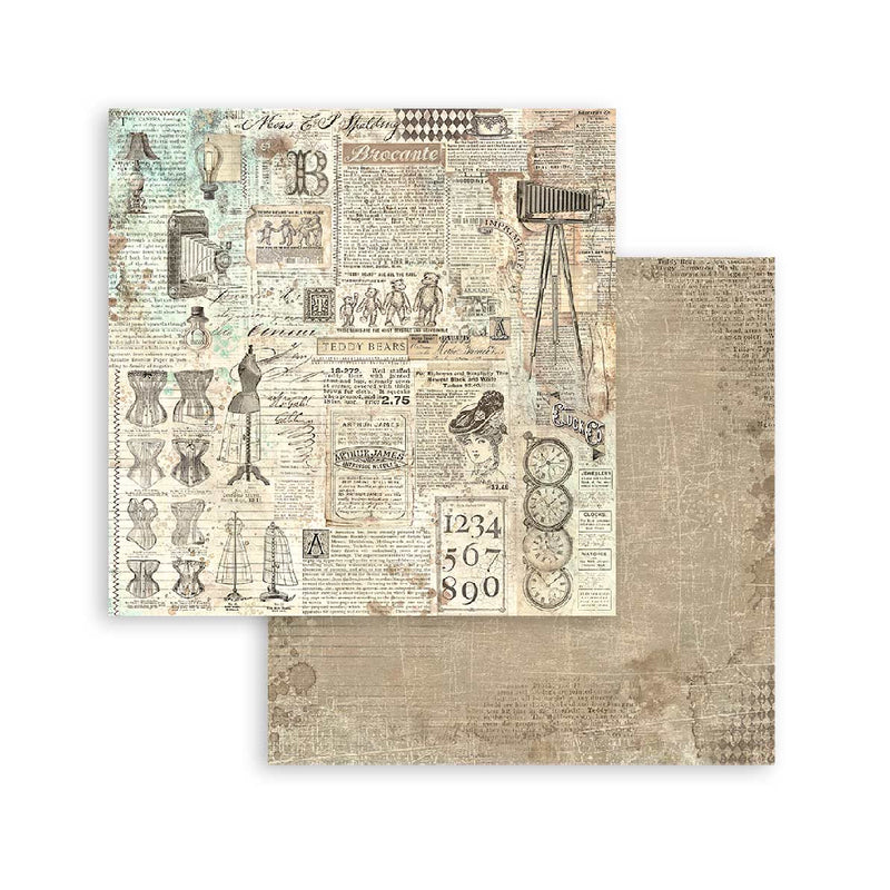 Set 10 Papeles de Scrap Maxi Backround 30x30 Brocante Antiques Stamperia (2)