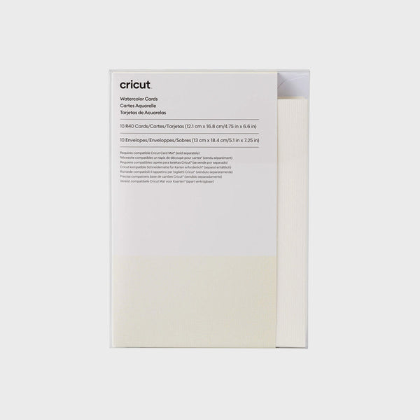 Set 10 Tarjetas Acuarela Blanco R40 12x16 Cricut