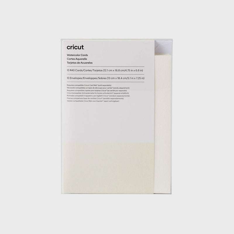 Set 10 Tarjetas Acuarela Blanco R40 12x16 Cricut