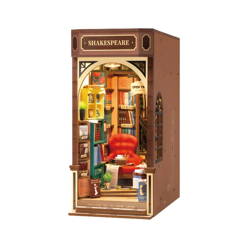 maqueta sujetalibros book nook libreria robotime