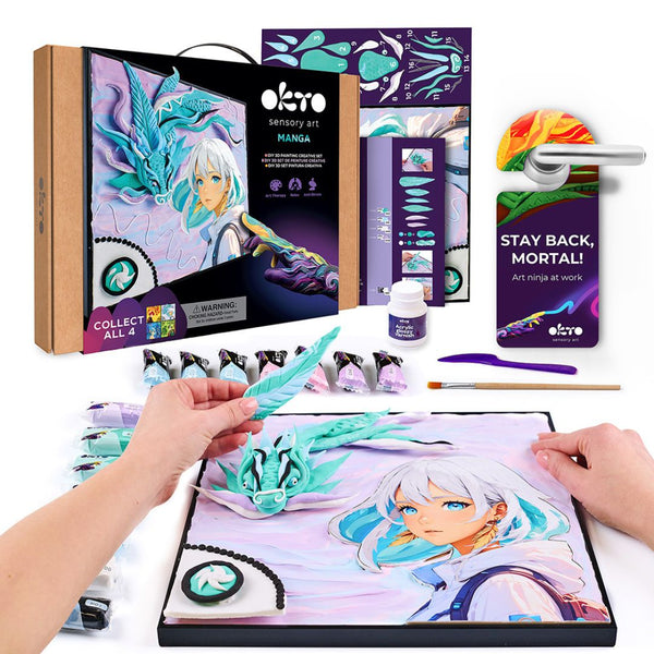 manualidad sensorial OKTO 3D Painting Clay Manga Air