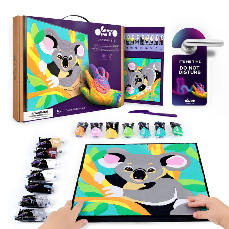 kit de arte con pasta de modelar koala OKTO 3D