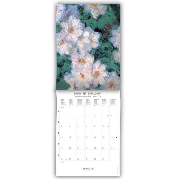 calendario 2026 pequeño monet 16 meses