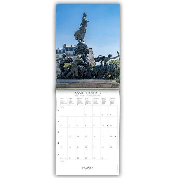 calendario 2026 paris francia para paredes