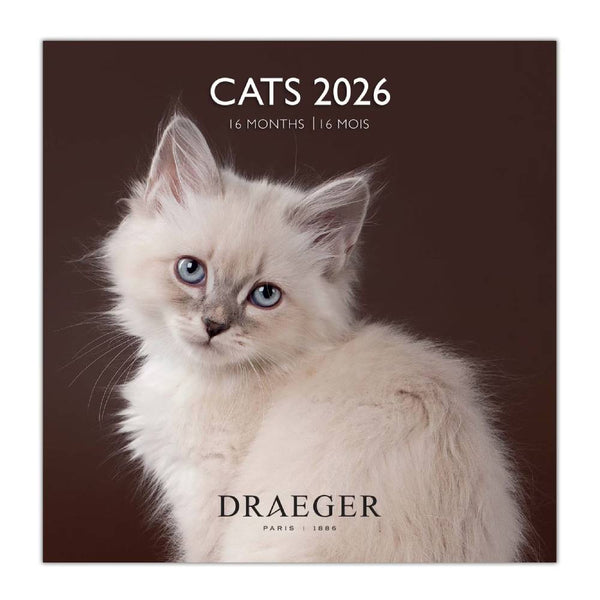 calendario de pared 2026 imagenes de gatos draeger