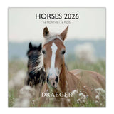 calendario grande de pared caballos 2026