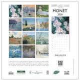 calendario para pared 2026 claude monet tamaño grande