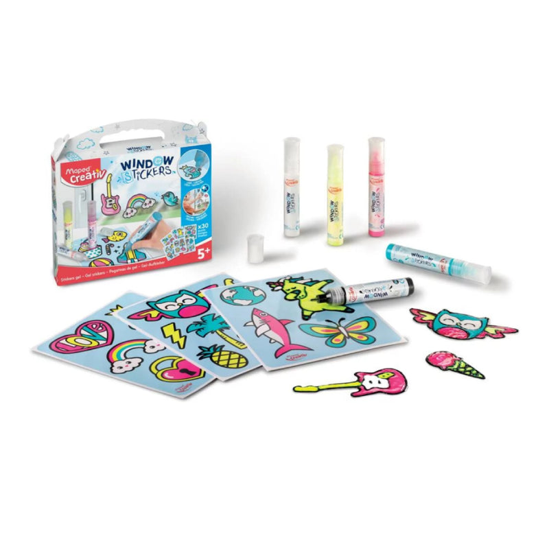 GEL STICKERS COLOR & STICK IN CARDBOARD BOX