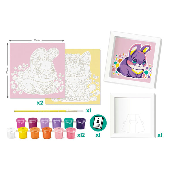 kit pintar por numeros gato y conejo maped