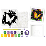 paint by numbers maped tucán y mariposa infantil