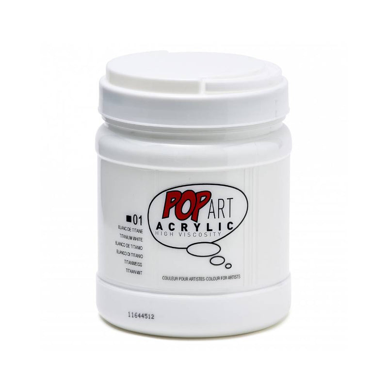 acrílico pop art pebeo 700 ml blanco titanio