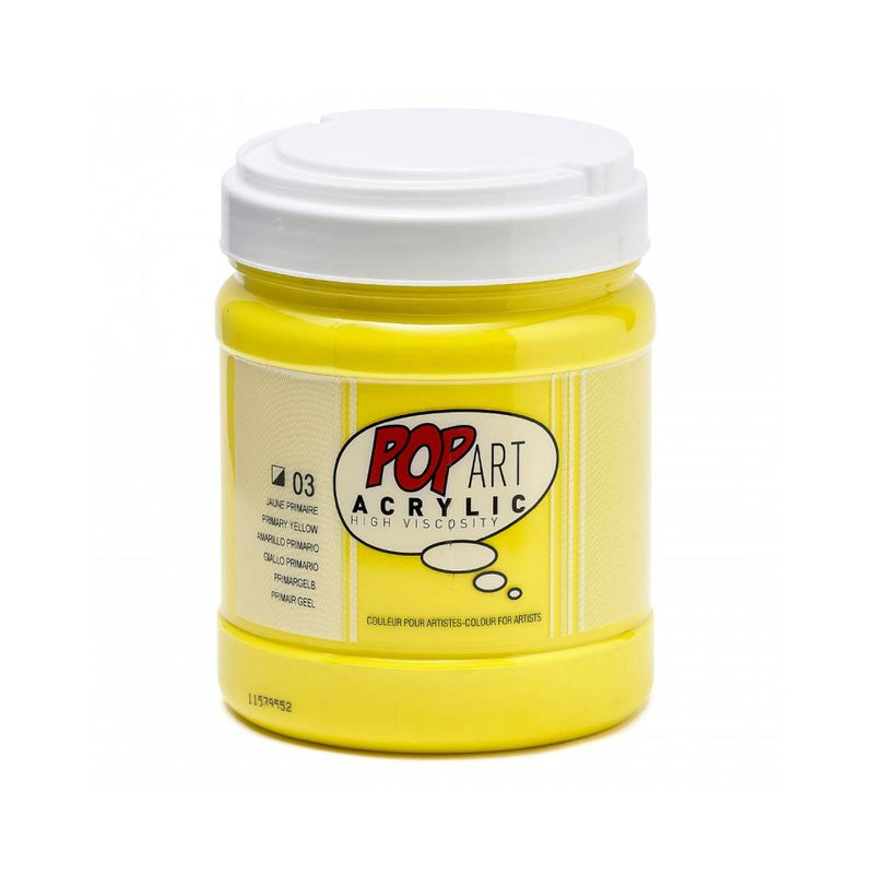 acrílico pop art pebeo 700 ml amarillo primario