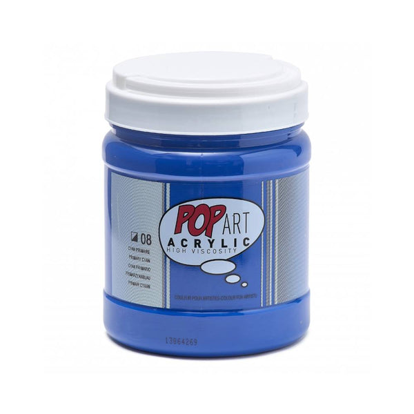 acrílico pop art pebeo 700 ml cian primario