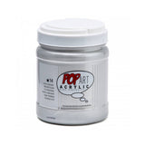 acrílico pop art pebeo 700 ml plateado metalizado