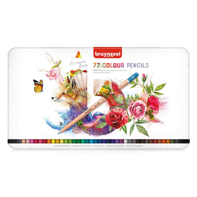 Caja Metal 72 Lápices de Colores Expression Color Bruynzeel