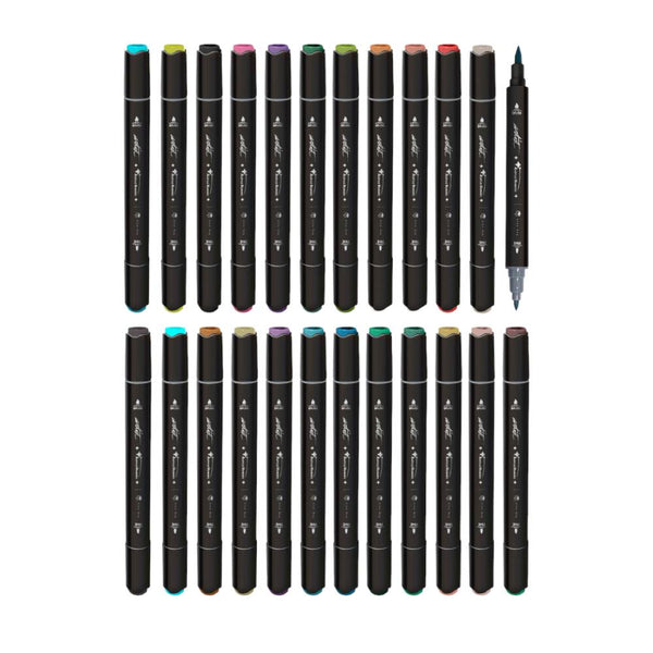 Estuche 24 Rotuladores Acrílicos Doble Punta Artist