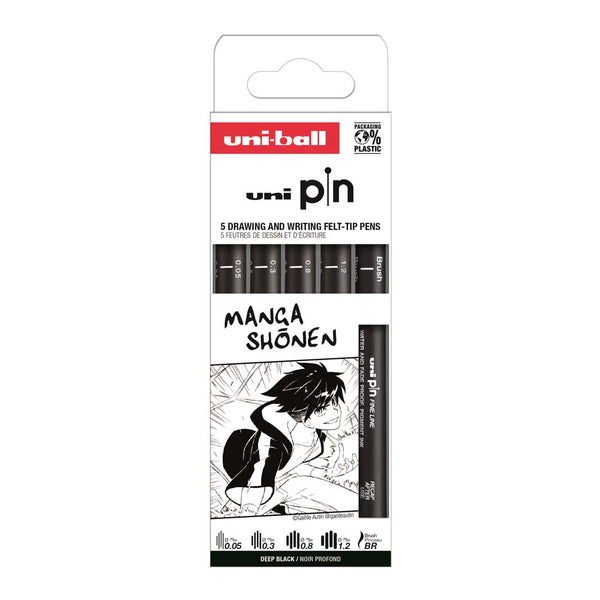 Set 5 Rotuladores Manga Shonen Uni-Ball Pin