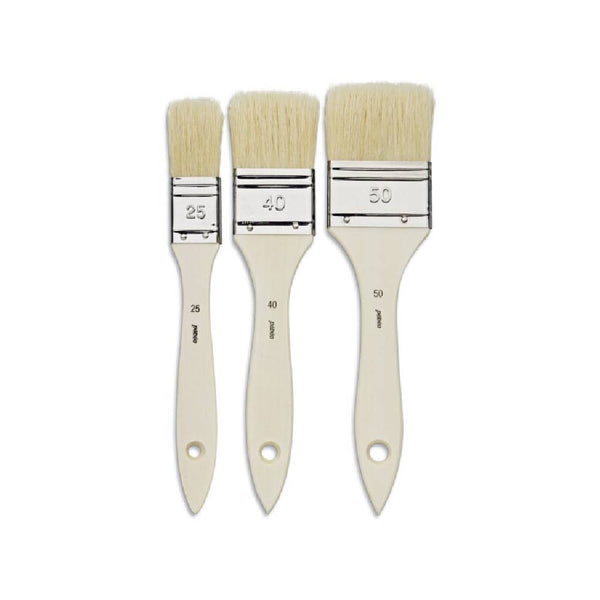Set 3 Paletinas Planas Pelo Cerdas Blancas