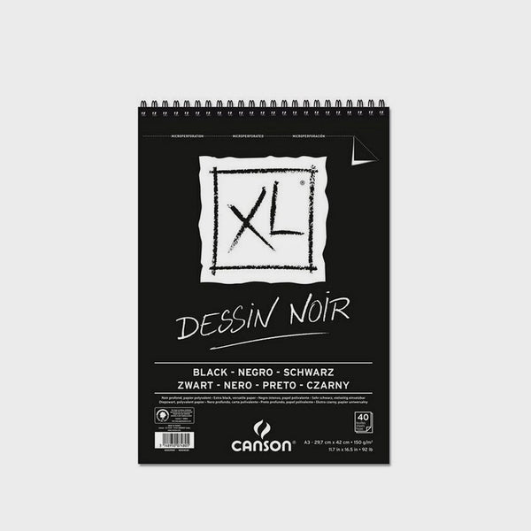 Bloc Dibujo Dessin Noir XL 40h 150gr A4 Canson