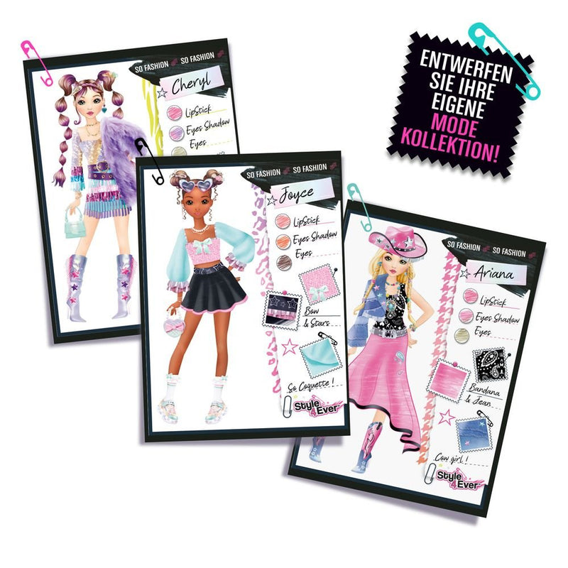 juego creativo diseño de moda con plantillas y mesa de luz de dibuo style 4 ever