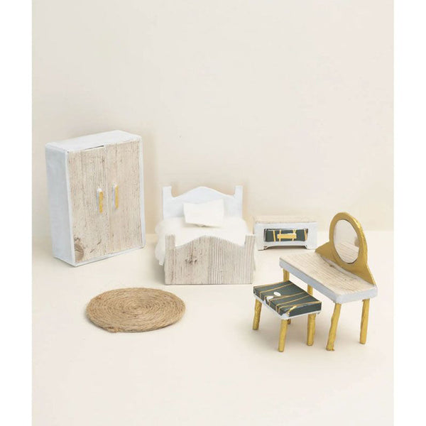 set habitacion compelto figuras de papel mache decopach
