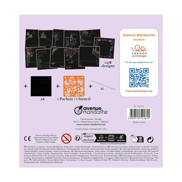 cuaderno para colorear scratch unicornios avenue mandarine