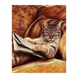 punto de cruz gatito lector figured'art