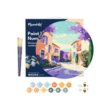 Paint by numbers on Wood Slice - Provence Spring