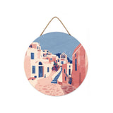 figured'art santorini paint by numbers wood