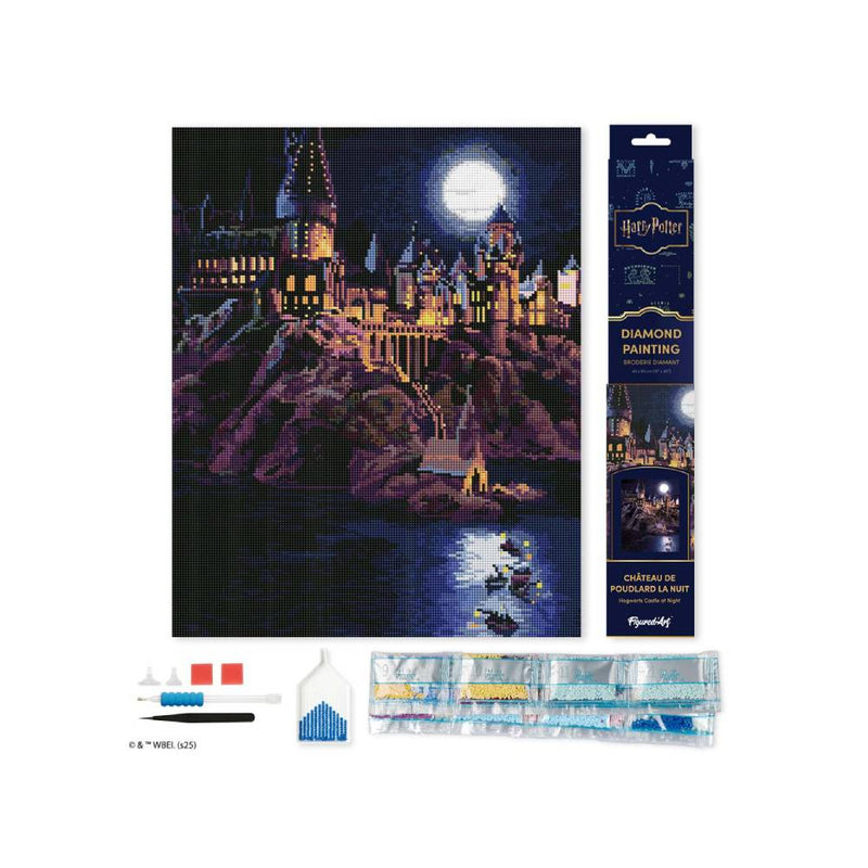 KIT DIAMOND PAINTING HP CASTLE AT NIGHT 40X50