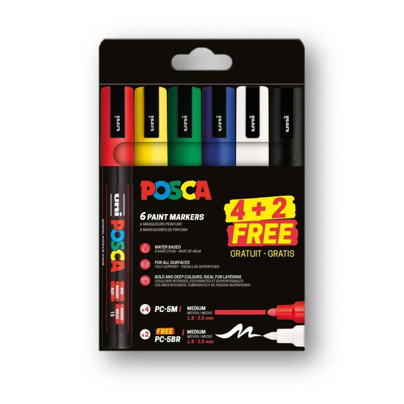 ESTUCHE 4PC5M+2PC5BR EXCLUSIVO POSCA