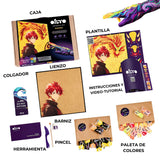 contenido del kit pintar con arcilla OKTO 3D Manga fire